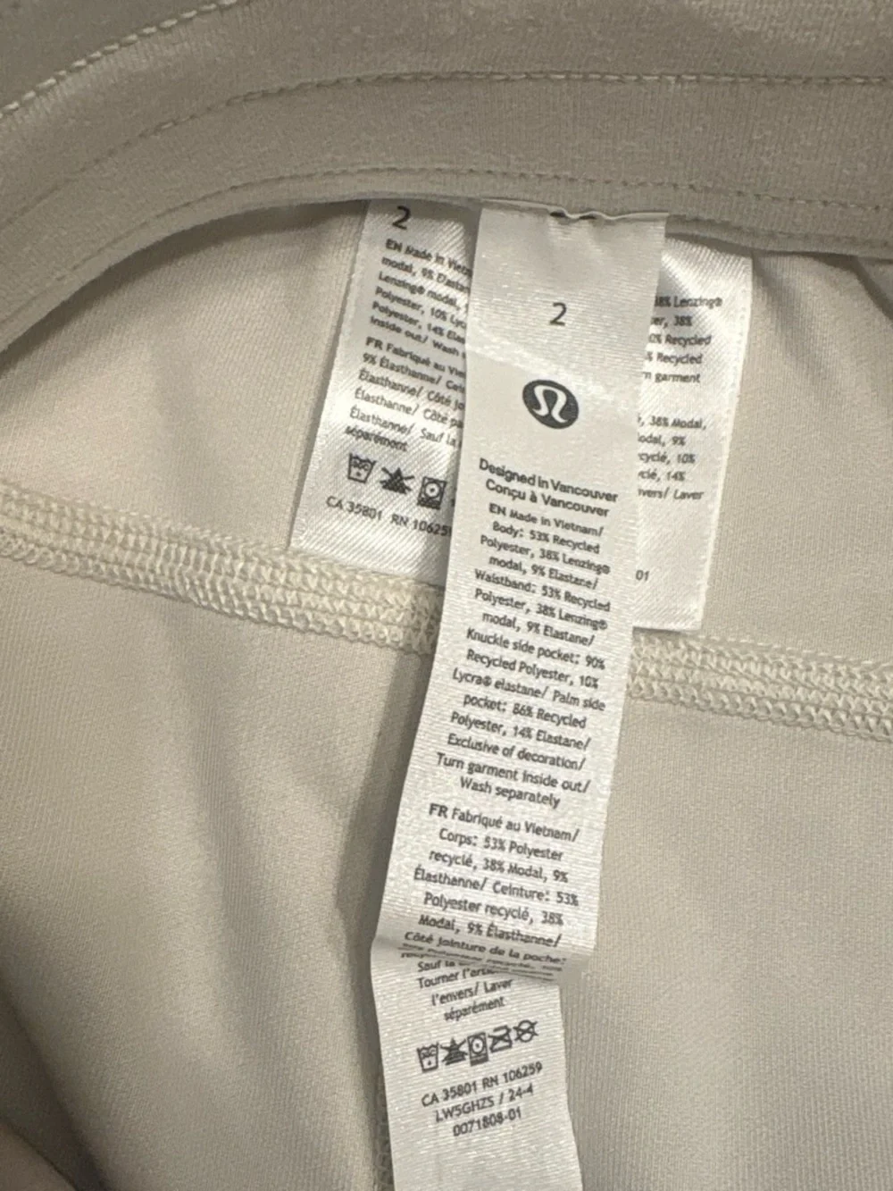 lululemon athletica Wide Leg Pants in Off-White/Cream